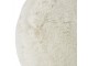 Bílý plyšový měkoučký kulatý puf Soft Teddy White Off - Ø 40*45cm Mars & More 
