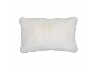 Bílý plyšový měkoučký polštář Soft Teddy White Off - 30*15*50cm 