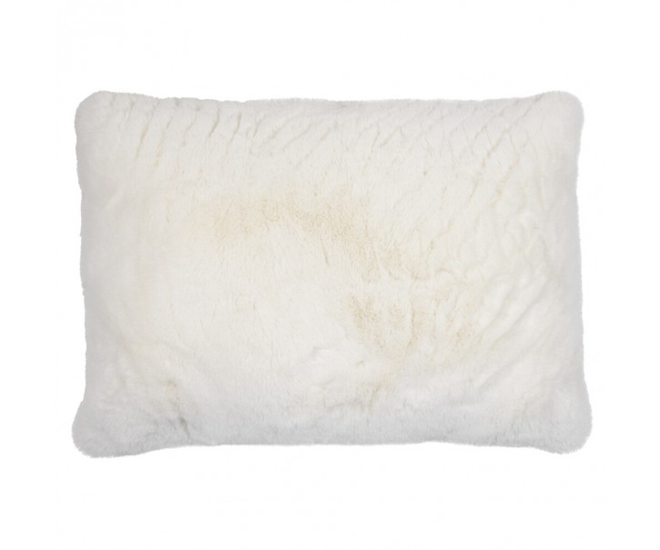 Bílý plyšový měkoučký polštář Soft Teddy White Off - 40*15*60cm Mars & More 