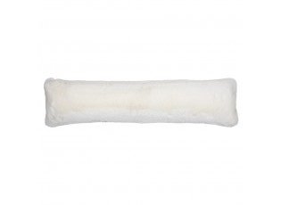 Bílý plyšový měkoučký dlouhý polštář Soft Teddy White Off - 90*13*20cm 