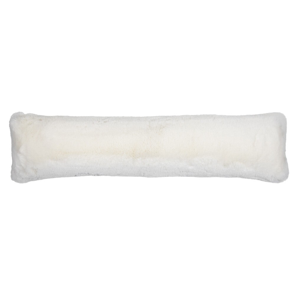 Bílý plyšový měkoučký dlouhý polštář Soft Teddy White Off - 90*13*20cm 