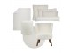 Bílý plyšový kudrnatý polštář Curly Teddy White Off - 30*15*50cm Mars & More 