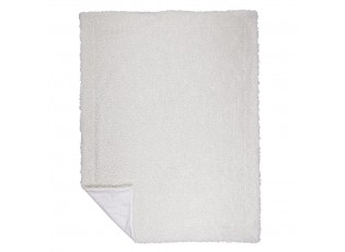 Bílý plyšový kudrnatý pléd Curly Teddy White Off - 130*180cm 