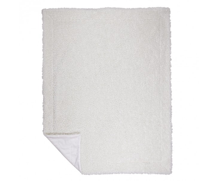 Bílý plyšový kudrnatý pléd Curly Teddy White Off - 130*180cm Mars & More 
