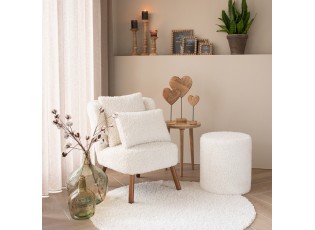 Bílý plyšový kudrnatý pléd Curly Teddy White Off - 130*180cm 