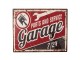 Červená antik nástěnná kovová cedule Garage - 25*1*20 cm Clayre & Eef