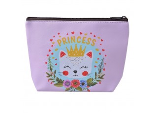 Růžová toaletní taštička Princess - 22*15 cm