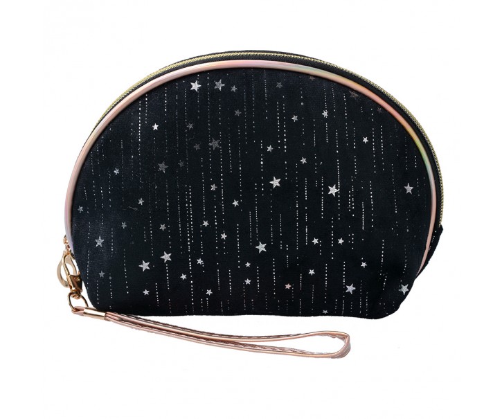 Černá dámská toaletní taška s hvězdičkami Stars - 22*8*14 cm Clayre & Eef