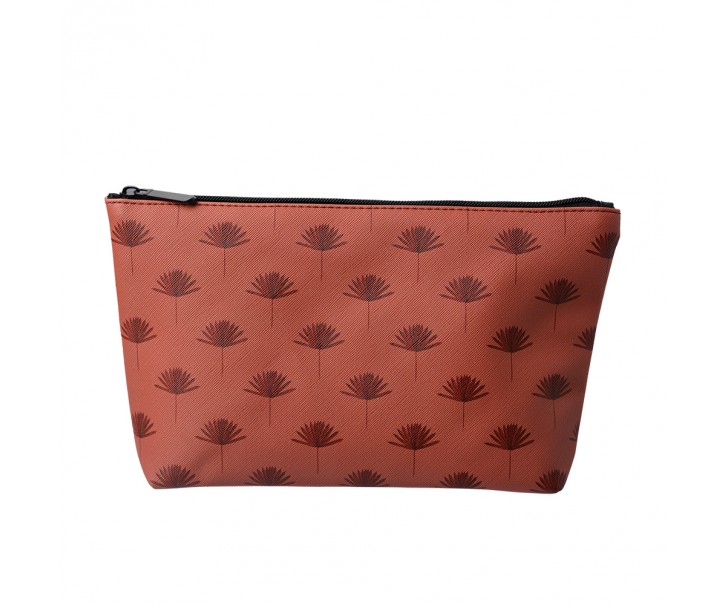 Hnědá toaletní taška s palmovými listy Palm Leaf - 26*6*16 cm Clayre & Eef