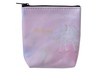 Růžová malá peněženka / taštička s jednorožcem Unicorn I - 11*11 cm
