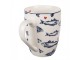 Porcelánový hrnek s rybkami Sun Sea And Fish - 12*8*10cm/ 350ml Clayre & Eef