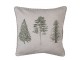 Béžový bavlněný povlak na polštář se stromky Natural Pine Trees - 40*40 cm Clayre & Eef
