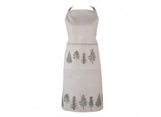 Béžová bavlněná zástěra se stromky Natural Pine Trees - 70*85 cm
