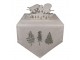 Béžová bavlněná chňapka - rukavice se stromky Natural Pine Trees - 18*30 cm Clayre & Eef