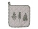 Béžová bavlněná chňapka - podložka se stromky Natural Pine Trees - 20*20 cm Clayre & Eef