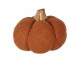 Oranžová textilní dekorace dýně Pumpkin - Ø 12*10 cm Clayre & Eef