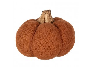 Oranžová textilní dekorace dýně Pumpkin - Ø 12*10 cm