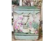 Zelená nástěnná kovová cedule s květy a bandaskou Paris - 25*33 cm Ostatn&iacute;