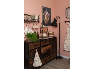 Černá stojací lampa Lumos s patinou - 59*27*189 cm