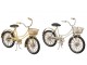 2ks béžový a žlutý antik kovový retro model kola Womens Bike - 23*8*12 cm J-Line by Jolipa