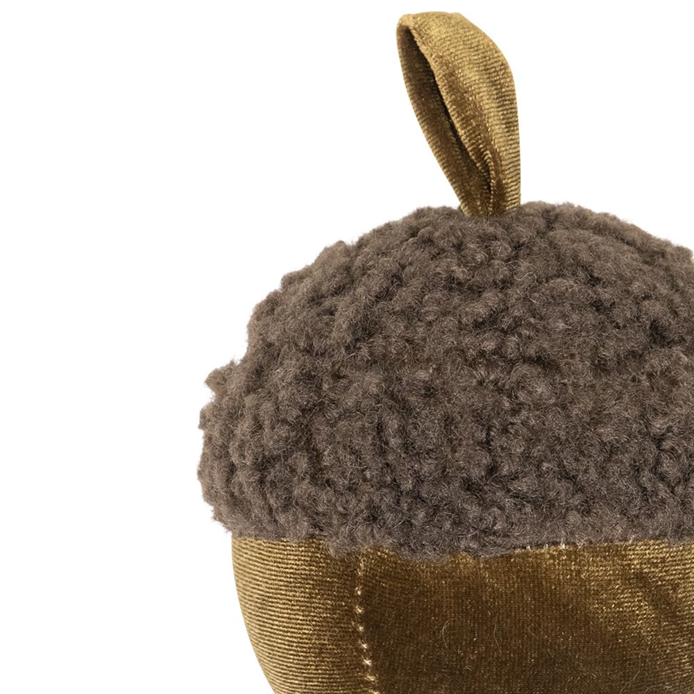 Měděný plyšový dekorační žalud Acorn copper - Ø 11*15cm Mars & More Měděný plyšový dekorační žalud Acorn copper - Ø 11*15cm Mars & More