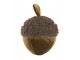 Měděný plyšový dekorační žalud Acorn copper - Ø 11*15cm Mars & More 