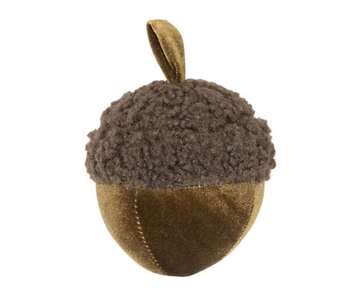 Měděný plyšový dekorační žalud Acorn copper - Ø 11*15cm Mars & More 