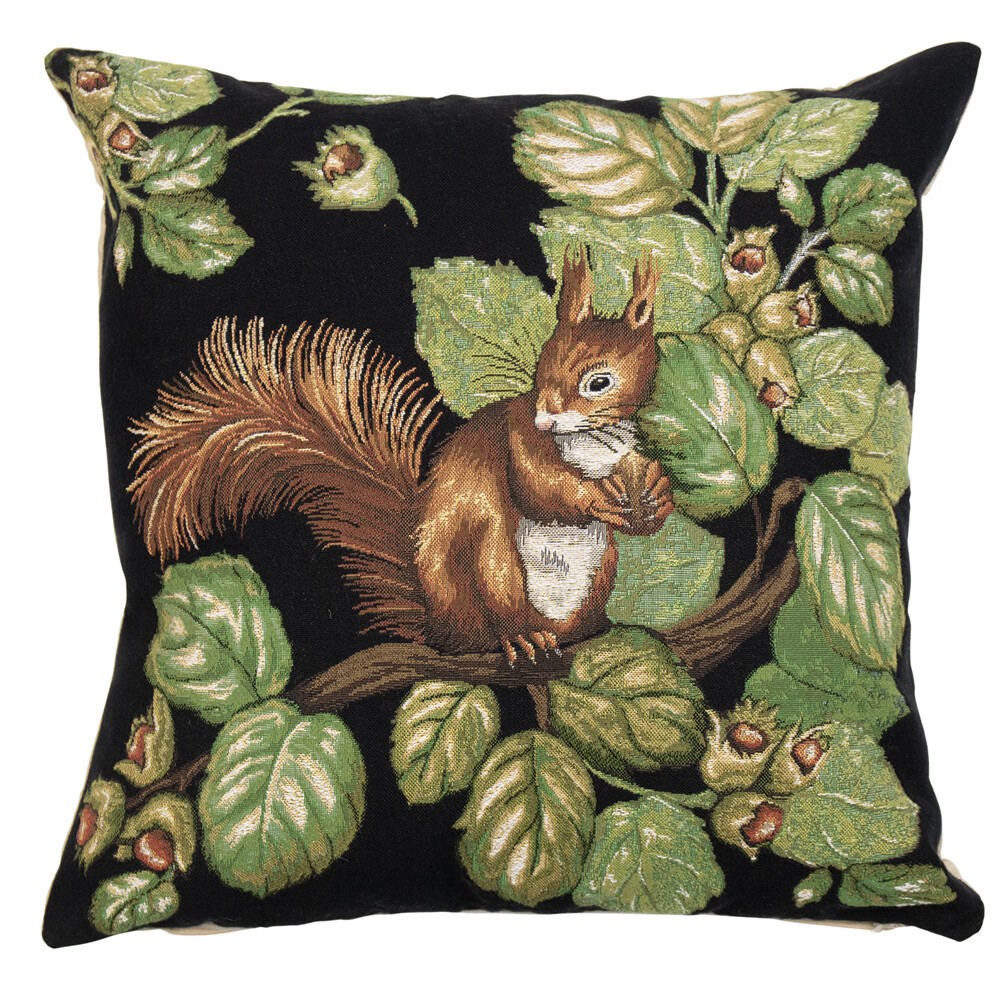 Gobelínový polštář s veverkou a žaludy Gobelin acorn - 45*45*16cm