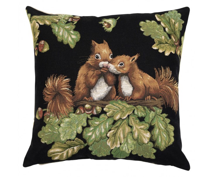 Gobelínový polštář s veverkami a žaludy Gobelin Squirrel Acorn - 45*45*16cm Mars & More 