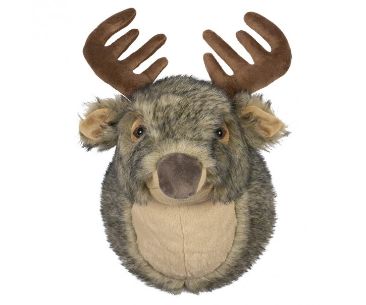 Nástěnná plyšová dekorace hlava jelen Cuddly Deer - 44*30*34cm Mars & More 