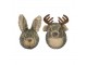 Nástěnná plyšová dekorace hlava jelen Cuddly Deer - 44*30*34cm Mars & More 
