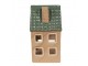 Hnědý porcelánový domek svícen na čajovou svíčku Candle House - 8*8*15 cm Clayre & Eef