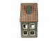 Zelený porcelánový domek svícen na čajovou svíčku Christmas House - 9*8*15 cm Clayre & Eef