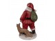 Vánoční dekorace Socha Santa s liškou - 16*14*26 cm Clayre & Eef