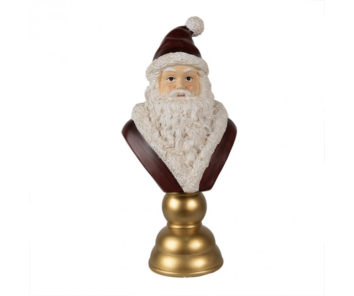 Vánoční dekorace busta Santa - 19*15*40 cm Clayre & Eef