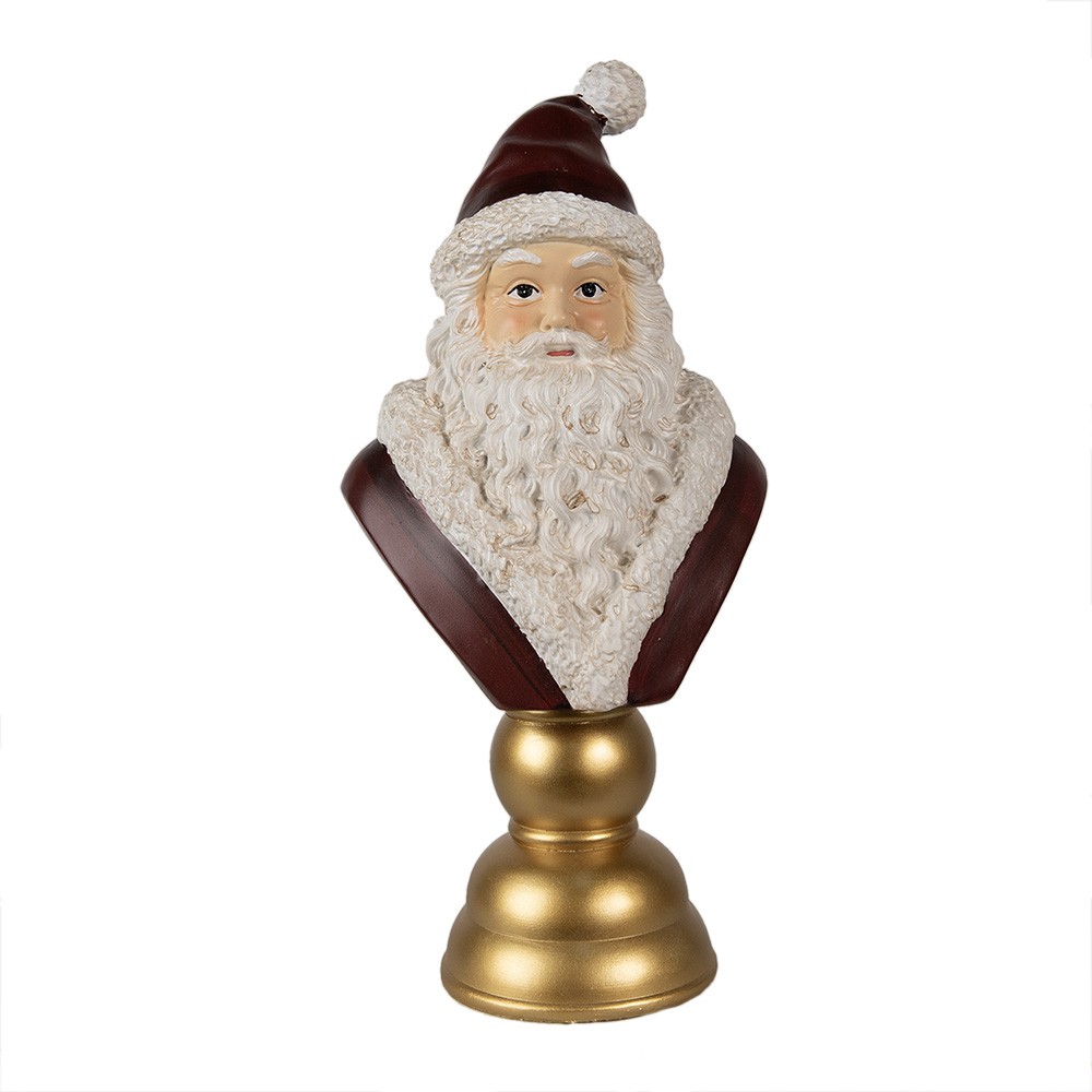 Vánoční dekorace busta Santa - 19*15*40 cm