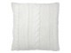 Bílý pletený polštář s výplní Twist - 45*10*45cm J-Line by Jolipa
