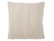 Béžový pletený polštář s výplní Twist - 45*10*45cm J-Line by Jolipa