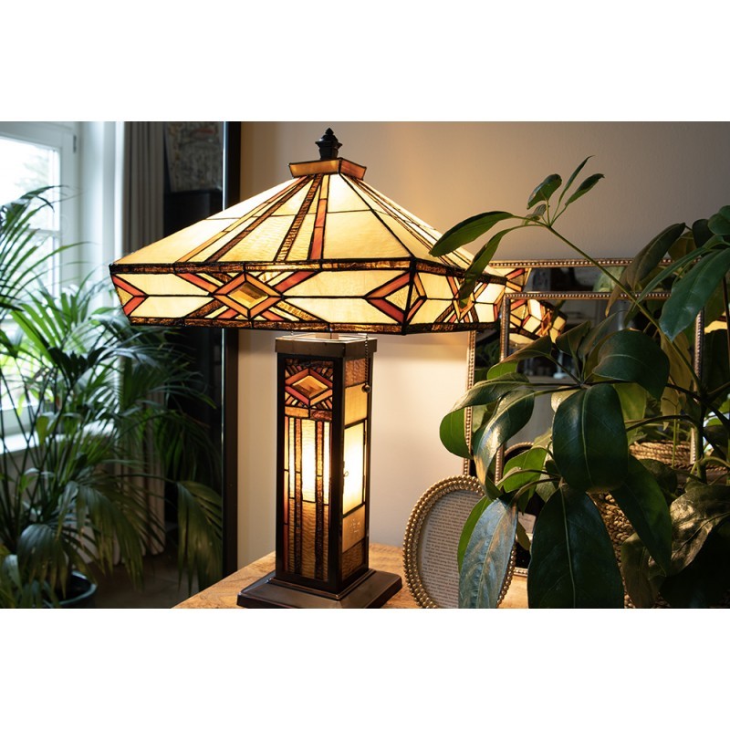 Stolní lampa Tiffany Therese - 42*71 cm 2x E27 / Max 60W & 1x E14 / Max 40W Clayre & Eef Stolní lampa Tiffany Therese - 42*71 cm 2x E27 / Max 60W & 1x E14 / Max 40W Clayre & Eef