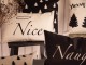 Bílo-černý povlak na polštář Naughty a Nice z Black&White X-Mas - 30*50 cm Clayre & Eef
