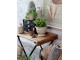 Zelená keramická dekorační váza s kvítky Florals Evry - Ø 11*17cm Chic Antique