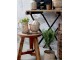 Zelená keramická dekorační váza s kvítky Florals Evry - Ø 11*17cm Chic Antique