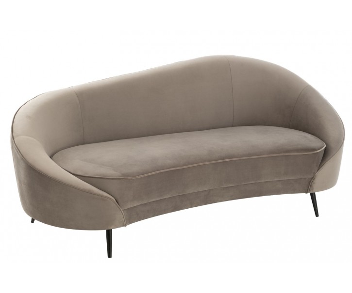 Stříbrná 2-3 místná pohovka Elisabeth Silver - 182*86*76cm J-Line by Jolipa