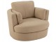 Béžové kulaté křeslo Swivel Beige - 98*107*88cm J-Line by Jolipa
