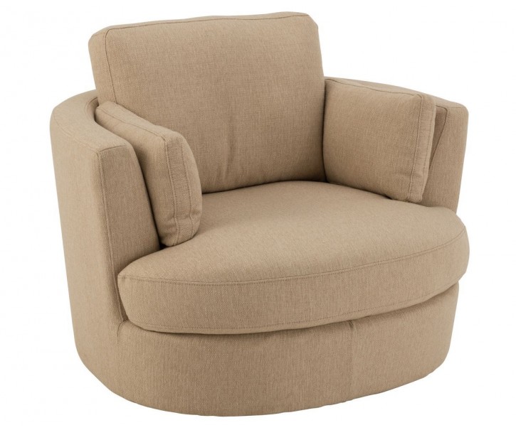 Béžové kulaté křeslo Swivel Beige - 98*107*88cm J-Line by Jolipa