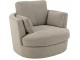 Šedé kulaté křeslo Swivel Grey - 98*107*88cm J-Line by Jolipa