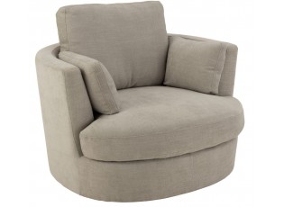 Šedé kulaté křeslo Swivel Grey - 98*107*88cm