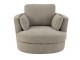 Šedé kulaté křeslo Swivel Grey - 98*107*88cm J-Line by Jolipa