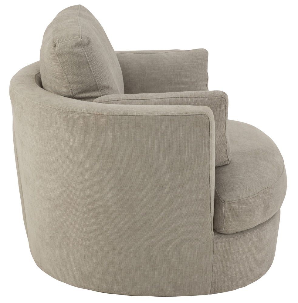 Šedé kulaté křeslo Swivel Grey - 98*107*88cm J-Line by Jolipa Šedé kulaté křeslo Swivel Grey - 98*107*88cm J-Line by Jolipa