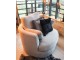 Šedé kulaté křeslo Swivel Grey - 98*107*88cm J-Line by Jolipa